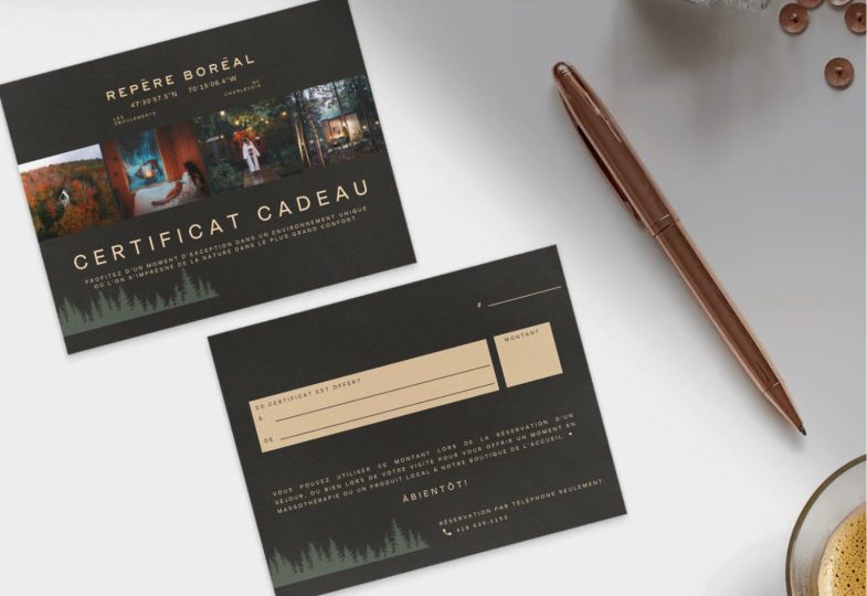 certificat-cadeau visuel neutre